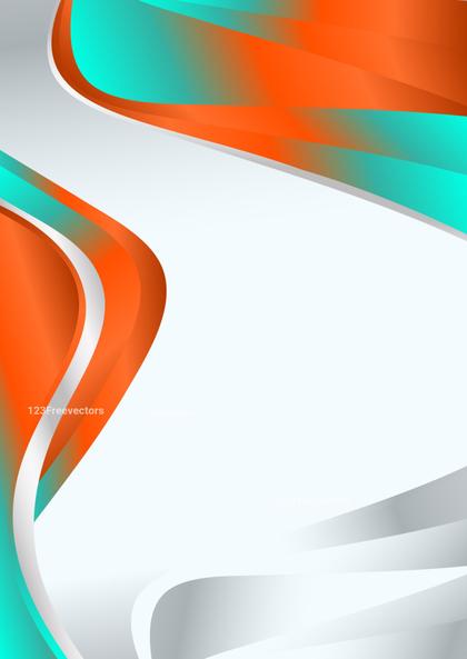 Abstract Orange and Teal Design