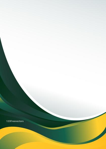 Orange and Green Vertical Wave Business Presentation Template