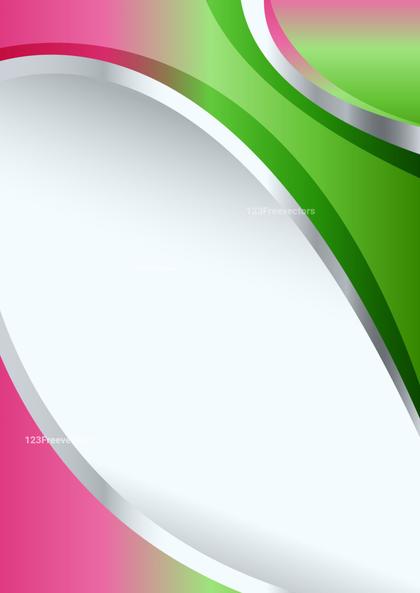 Pink and Green Wavy Design