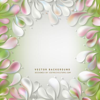 Abstract Light Color Floral Drops Background