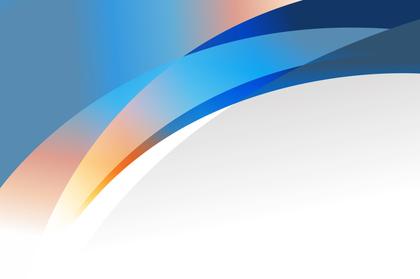 Blue Orange and White Blank Wave Business Card Background