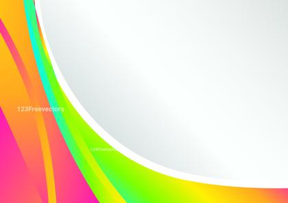 Green Orange and Pink Blank Visiting Card Design Background