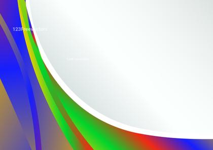 Red Green and Blue Wave Business Card Background