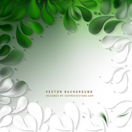 White Green Arc-Drop Background