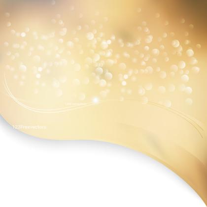 Golden Bokeh with Wave Border