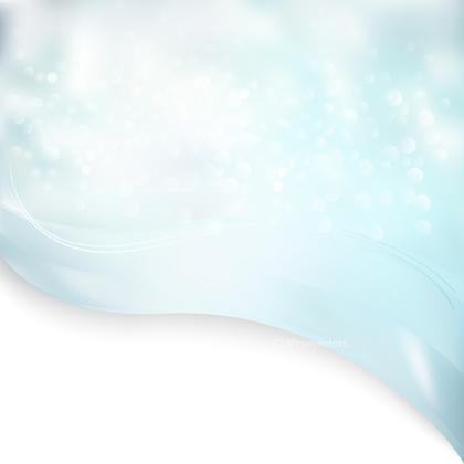 Abstract Blue Background with Bokeh and Wave