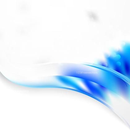 Abstract Blue and White Wave PPT Background Vector
