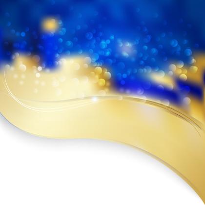 Abstract Blue and Gold Wave