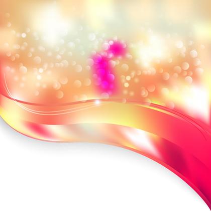 Abstract Orange Pink and White Wave PPT Background Vector Image