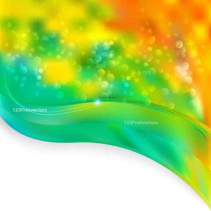 Abstract Green and Orange Background