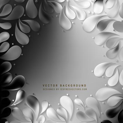 Abstract Black and Gray Arc Drops Background Template