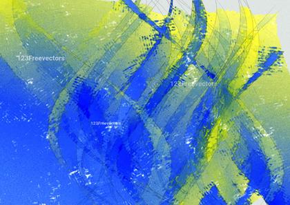 Abstract Blue and Yellow Composition
