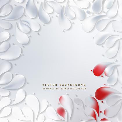 White Decorative Floral Drops Background
