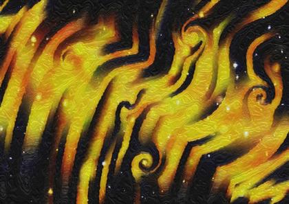 Swirling Yellow and Black