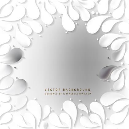 White Ornamental Drops Background
