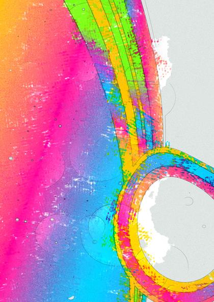 Rainbow Abstract Composition