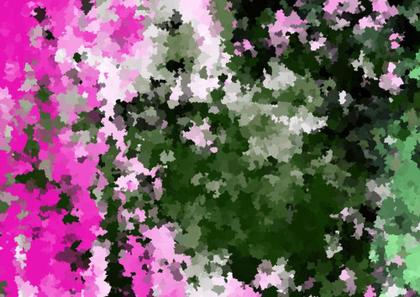 Pixelated Floral Abstract