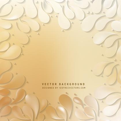 Light Orange Decorative Floral Drops Background