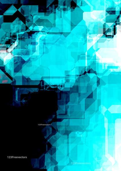 Geometric Abstract Blue Composition