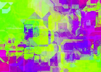 Abstract Geometric Neon Design