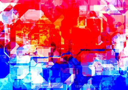 Red and Blue Geometric Abstract