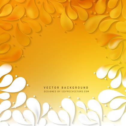 Abstract White Orange Arc Drops Background Template