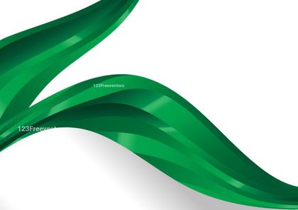 Abstract Green Wavy Background with Space for Your Text