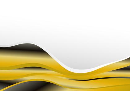 Free Download Black and Yellow Wave Background Template with Space for ...