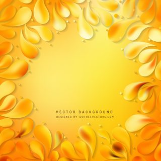 Yellow Orange Ornamental Drops Background