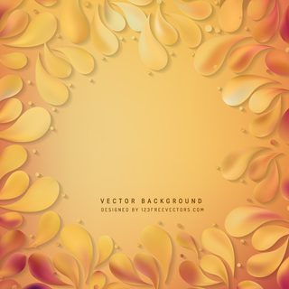 Yellow Orange Arc Drops Background Template