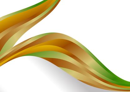 Abstract Orange and Green Wavy Background with Space for Your Text