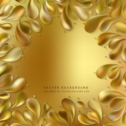 Orange Decorative Floral Drops Background