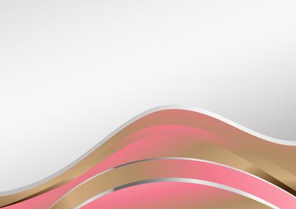 Pink and Gold Wave Background