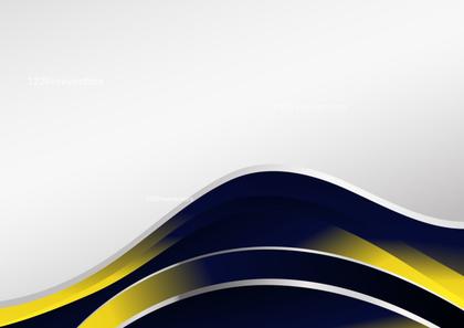 Blue Yellow and Black Wave Background with Copy Space for Your Text Vector Eps