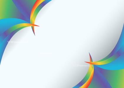 Blue Green and Orange Wavy Background with Space for Your Text Design