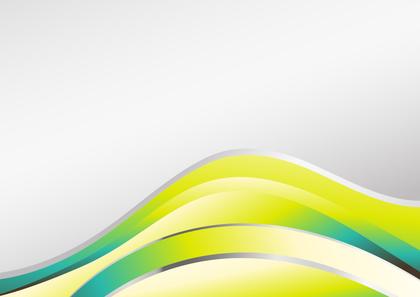 Blue Yellow and Beige Wavy Background Template with Space for Your Text Illustrator