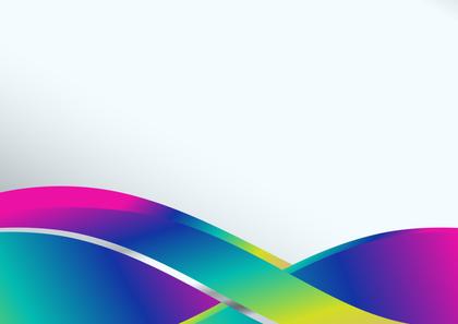 Pink Blue and Yellow Wave Background with Space for Your Text Graphic