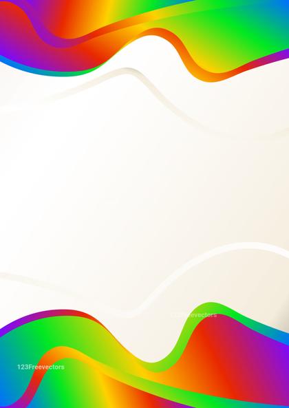 Colorful Vertical Wave Background Template with Copy Space for Your Text Vector Illustration