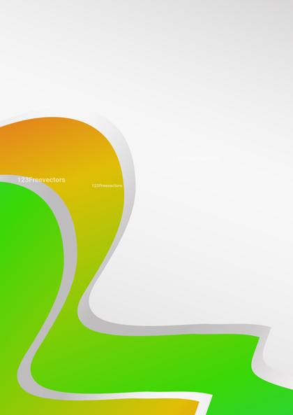 Orange and Green Vertical Wave Background with Space for Your Text