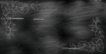 Chalkboard Floral Border