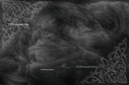 Ornate Corner Design on Textured Black