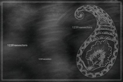 Chalkboard Paisley Design