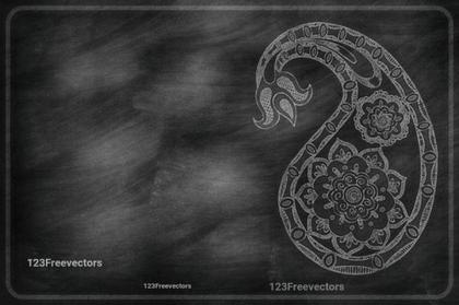 Chalkboard Paisley Design