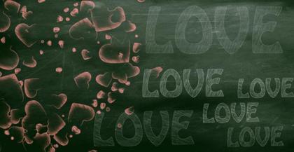Hearts and Love on Blackboard