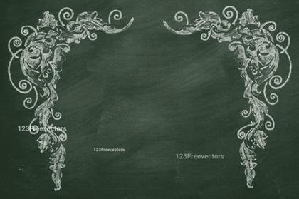 Chalkboard Floral Ornament