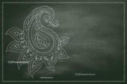 Chalkboard Paisley Design