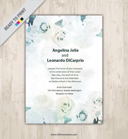 Floral Watercolor Invitation