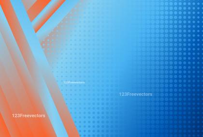 Blue and Orange Gradient Dot Pattern Background