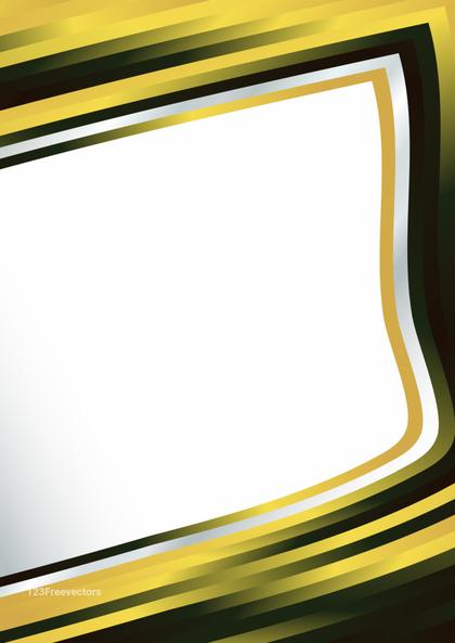 Black and Gold Frame Background with Space for Your Text