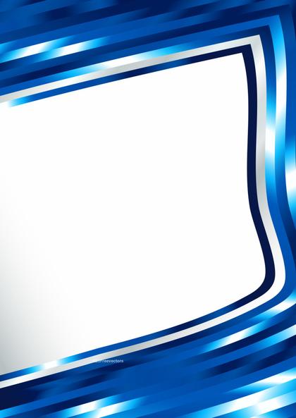 Blue and White Frame Background with Space for Your Text